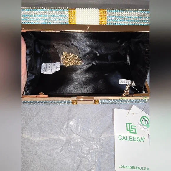 Blue and Silver Money Clutch-New - Picture 4 of 8